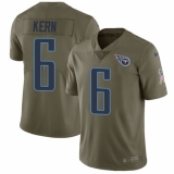 Youth Nike Tennessee Titans #6 Brett Kern Limited Olive 2017 Salute to Service NFL Jersey
