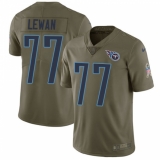 Youth Nike Tennessee Titans #77 Taylor Lewan Limited Olive 2017 Salute to Service NFL Jersey