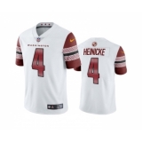 Men's Washington Commanders #4 Taylor Heinicke White Vapor Untouchable Stitched Football Jersey