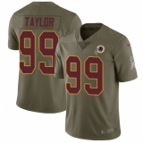 Men's Nike Washington Redskins #99 Phil Taylor Limited Olive 2017 Salute to Service NFL Jersey