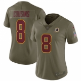 Women's Nike Washington Redskins #8 Kirk Cousins Limited Olive 2017 Salute to Service NFL Jersey