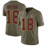 Men's Nike Washington Redskins #18 Josh Doctson Limited Olive 2017 Salute to Service NFL Jersey
