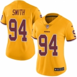 Women's Nike Washington Redskins #94 Preston Smith Limited Gold Rush Vapor Untouchable NFL Jersey