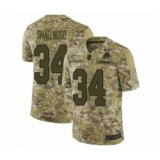 Youth Washington Redskins #34 Wendell Smallwood Limited Camo 2018 Salute to Service Football Jersey