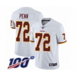 Youth Washington Redskins #72 Donald Penn White Vapor Untouchable Limited Player 100th Season Football Jersey