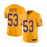 Youth Washington Redskins #53 Jon Bostic Limited Gold Rush Vapor Untouchable Football Jersey