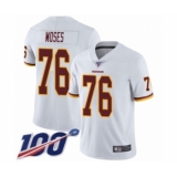 Men's Washington Redskins #76 Morgan Moses White Vapor Untouchable Limited Player 100th Season Football Jersey