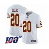 Men's Washington Redskins #20 Landon Collins White Vapor Untouchable Limited Player 100th Season Football Jersey