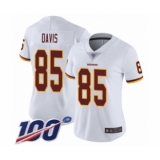 Women's Washington Redskins #85 Vernon Davis White Vapor Untouchable Limited Player 100th Season Football Jersey