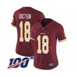 Women's Washington Redskins #18 Josh Doctson Burgundy Red Team Color Vapor Untouchable Limited Player 100th Season Football Jersey