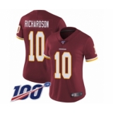 Women's Washington Redskins #10 Paul Richardson Burgundy Red Team Color Vapor Untouchable Limited Player 100th Season Football Jersey