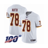Youth Washington Redskins #78 Wes Martin White Vapor Untouchable Limited Player 100th Season Football Jersey