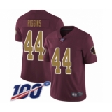 Youth Washington Redskins #44 John Riggins Burgundy Red Gold Number Alternate 80TH Anniversary Vapor Untouchable Limited Player 100th Season Football Jerse