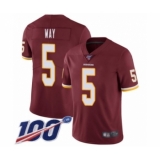Youth Washington Redskins #5 Tress Way Burgundy Red Team Color Vapor Untouchable Limited Player 100th Season Football Jersey