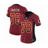 Women's Washington Redskins #78 Wes Martin Limited Red Rush Drift Fashion Football Jersey