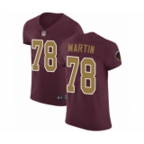 Men's Washington Redskins #78 Wes Martin Burgundy Red Alternate Vapor Untouchable Elite Player Football Jersey