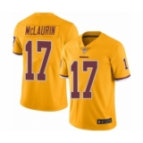 Men's Washington Redskins #17 Terry McLaurin Limited Gold Rush Vapor Untouchable Football Jersey