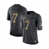 Youth Washington Redskins #7 Dwayne Haskins Limited Black 2016 Salute to Service Football Jersey