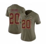 Women's Washington Redskins #20 Landon Collins Limited Olive 2017 Salute to Service Football Jersey