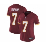 Women's Washington Redskins #7 Dwayne Haskins Burgundy Red Team Color Vapor Untouchable Limited Player Football Jersey