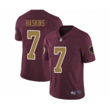 Men's Washington Redskins #7 Dwayne Haskins Burgundy Red Gold Number Alternate 80TH Anniversary Vapor Untouchable Limited Player Football Jersey