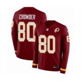 Men's Nike Washington Redskins #80 Jamison Crowder Limited Burgundy Therma Long Sleeve NFL Jersey