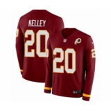Men's Nike Washington Redskins #20 Rob Kelley Limited Burgundy Therma Long Sleeve NFL Jersey
