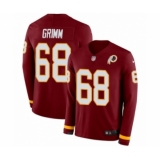 Youth Nike Washington Redskins #68 Russ Grimm Limited Burgundy Therma Long Sleeve NFL Jersey