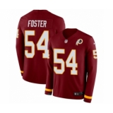 Youth Nike Washington Redskins #54 Mason Foster Limited Burgundy Therma Long Sleeve NFL Jersey