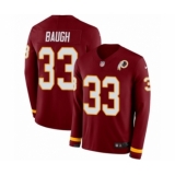 Youth Nike Washington Redskins #33 Sammy Baugh Limited Burgundy Therma Long Sleeve NFL Jersey