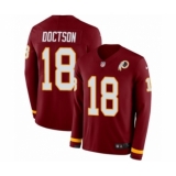 Youth Nike Washington Redskins #18 Josh Doctson Limited Burgundy Therma Long Sleeve NFL Jersey