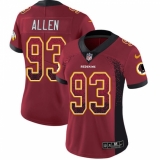 Women's Nike Washington Redskins #93 Jonathan Allen Limited Red Rush Drift Fashion NFL Jersey