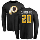 NFL Nike Washington Redskins #20 Ha Clinton-Dix Black Name & Number Logo Long Sleeve T-Shirt