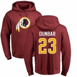 NFL Nike Washington Redskins #23 Quinton Dunbar Maroon Name & Number Logo Pullover Hoodie