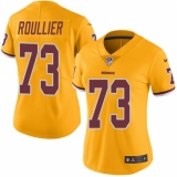 Women's Nike Washington Redskins #73 Chase Roullier Limited Gold Rush Vapor Untouchable NFL Jersey