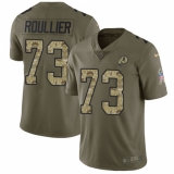Youth Nike Washington Redskins #73 Chase Roullier Limited Olive Camo 2017 Salute to Service NFL Jersey