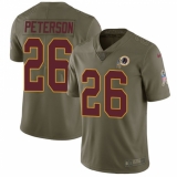 Men's Nike Washington Redskins #26 Adrian Peterson Limited Olive 2017 Salute to Service NFL Jersey