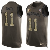 Men's Nike Washington Redskins #11 Alex Smith Limited Green Salute to Service Tank Top NFL Jersey