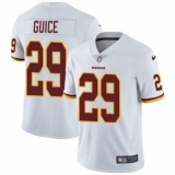 Men's Nike Washington Redskins #29 Derrius Guice White Vapor Untouchable Limited Player NFL Jersey