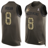 Men's Nike Washington Redskins #8 Kevin Hogan Limited Green Salute to Service Tank Top NFL Jersey