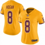 Women's Nike Washington Redskins #8 Kevin Hogan Limited Gold Rush Vapor Untouchable NFL Jersey