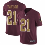 Youth Nike Washington Redskins #21 Sean Taylor Burgundy Red/Gold Number Alternate 80TH Anniversary Vapor Untouchable Limited Player NFL Jersey