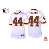 Mitchell and Ness Washington Redskins #44 John Riggins White Authentic Throwback NFL Jersey