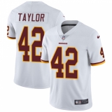 Men's Nike Washington Redskins #42 Charley Taylor White Vapor Untouchable Limited Player NFL Jersey