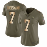 Women's Nike Washington Redskins #7 Joe Theismann Limited Olive/Gold 2017 Salute to Service NFL Jersey