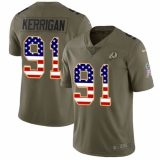 Men's Nike Washington Redskins #91 Ryan Kerrigan Limited Olive/USA Flag 2017 Salute to Service NFL Jersey