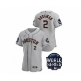 Men's Houston Astros #2 Alex Bregman 2021 Gray World Series Flex Base Stitched Baseball Jersey