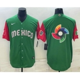 Men's Mexico Baseball 2023 Green World Big Logo Classic Stitched Jersey