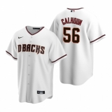 Men's Nike Arizona Diamondbacks #56 Kole Calhoun White Home Stitched Baseball Jersey