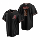 Men's Nike Arizona Diamondbacks #2 Starling Marte Black Alternate Stitched Baseball Jersey